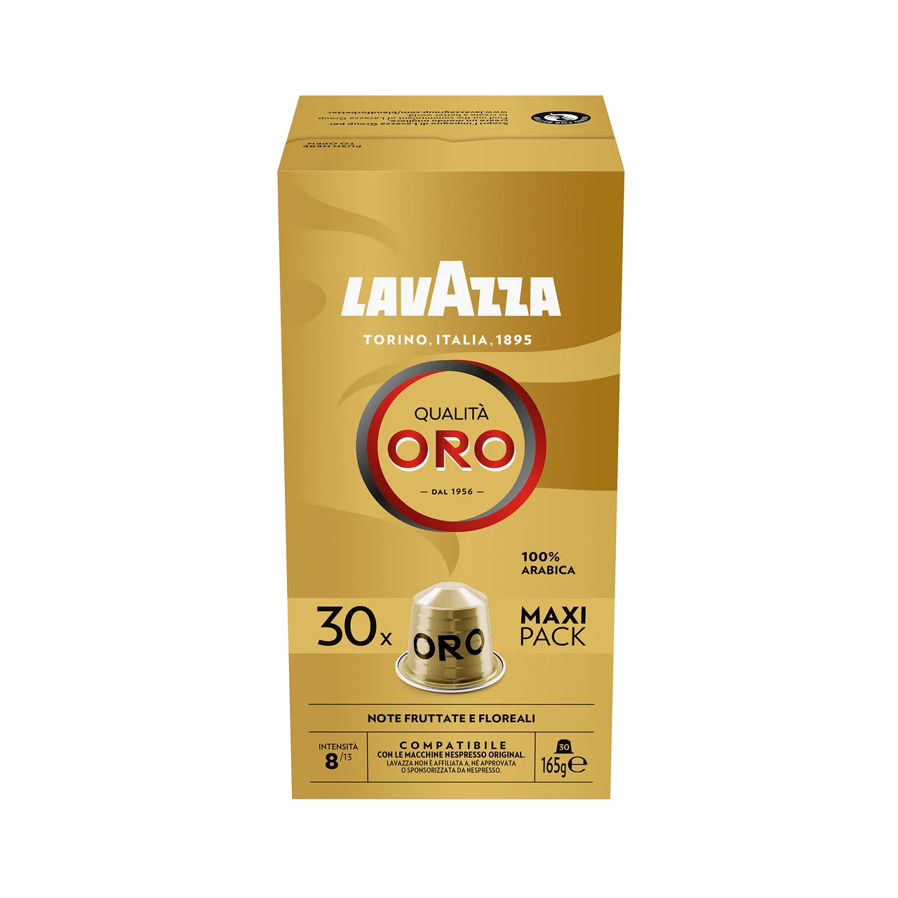 Café Cápsulas Qualita Oro 30 uds. Intensidad 8/13 165 g.