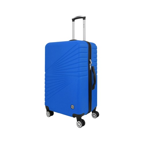 Maleta grande rígida tipo trolley SPOTILIGHT, ABS, 4 ruedas dobles, 46x70x27 cm, color azul AIRPORT ALCAMPO.
