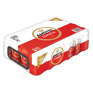 AMSTEL 100 % MALTA Cervezas rubias pack 24 latas x 33 cl.