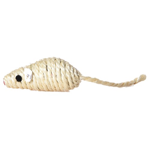 PRODUCTO ALCAMPO Juguete para gato, ratos de cuerda sisal de 6.3 cm.