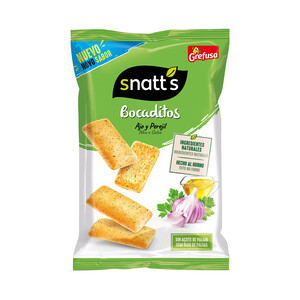 Imagen de SNATT´S Bocaditos snacks de pan sabor a ajo y perejil 110 g