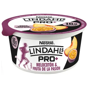 DANONE Lindahls Pro+ de Nestlé Producto lácteo con alto contenido en proteínas y sabor melocotón y fruta de la pasión 160 g.