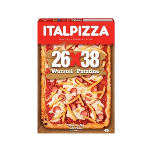 Imagen de ITALPIZZA Pizza congelada de salchicha frankfurt & patatas fritas 26x38 570 g. 