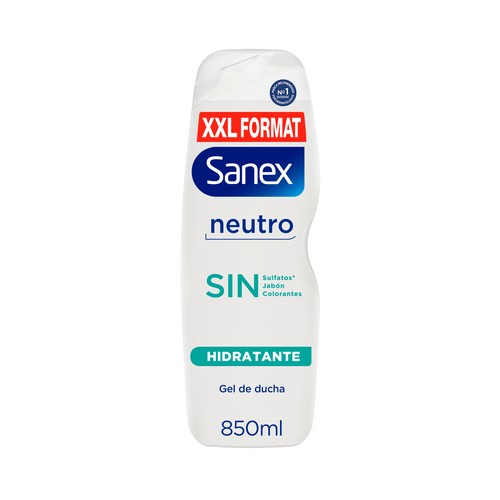 SANEX Sin neutro Gel de ducha o baño hidratante para todo tipo de pieles 850 ml.