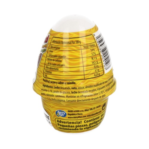 KID"S WORLD Postre de chocolate y vainilla con sorpresa KID"S WORLD 70 g.