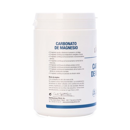  ANA MARIA LAJUSTICIA® Carbonato de Magnesio en polvo, sin gluten y apto para veganos 130 g.
