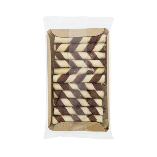 Barquillos bicolores de cacao 40 g.