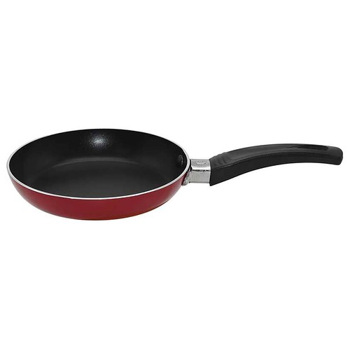Sartén aluminio de 14cm, apto para vitro, color rojo, ACTUEL.