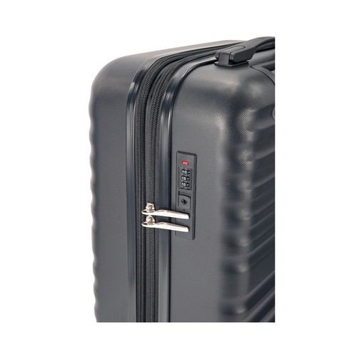 Maleta pequeña tipo Trolley 4 ruedas 50cm color negro. BENZI