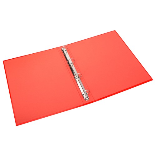 Carpeta de 4 anillas, cartón forrado 40mm de color rojo, ALCAMPO.