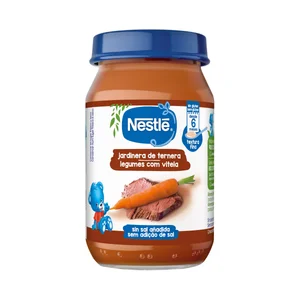 NESTLÉ Tarrito (textura fina) de jardinera de ternera, a partir de 6 meses 190 g.