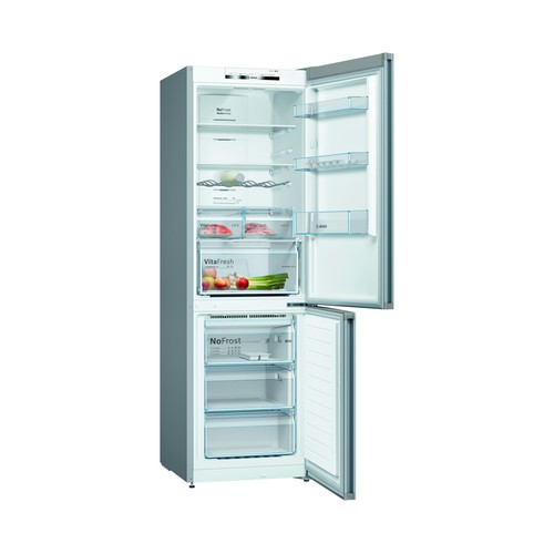 Frigorífico combi 186cm BOSCH KGN36VIEA NO FROST, clasificación energética: E, H: 186cm, A: 60cm, F: 66cm, capacidad total: 324L.