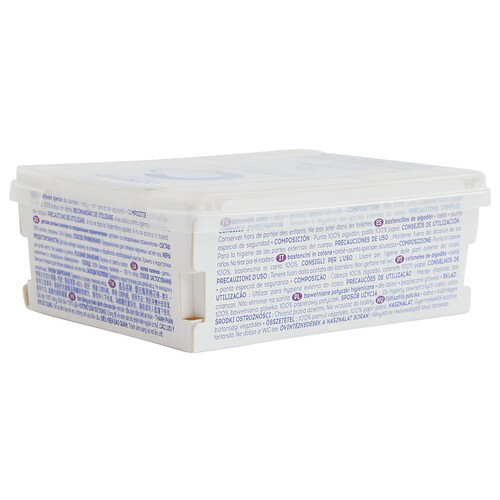 COSMIA BABY Bastoncillos de algodón con palo de papel y punta especial de seguridad COSMIA BABY 60 uds.
