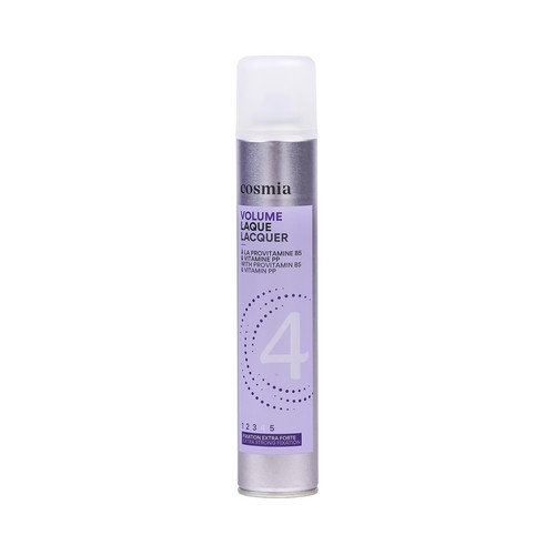 COSMIA Laca de pelo con pro-vitamina B5, fijación extra fuerte y efecto volumen 300 ml.