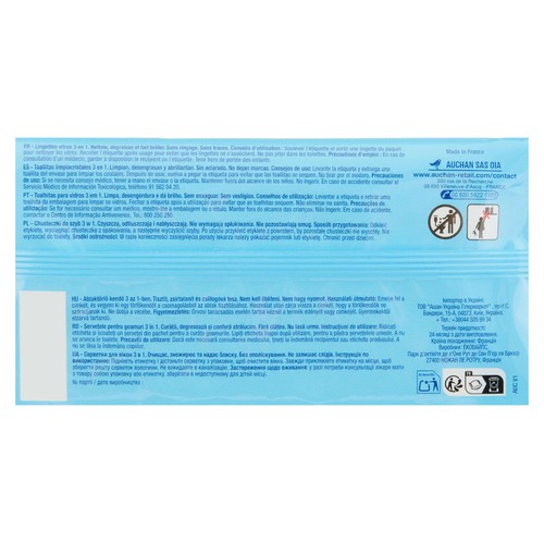PRODUCTO ALCAMPO Toallitas limpiacristales 20 uds.