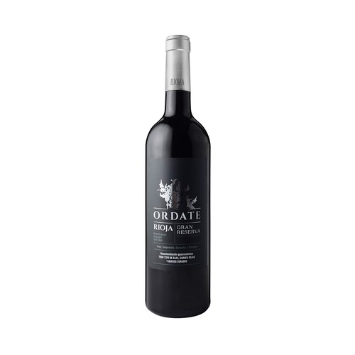 ORDATE  Vino tinto gran reserva con D.O. Ca. Rioja botella de 75 cl.