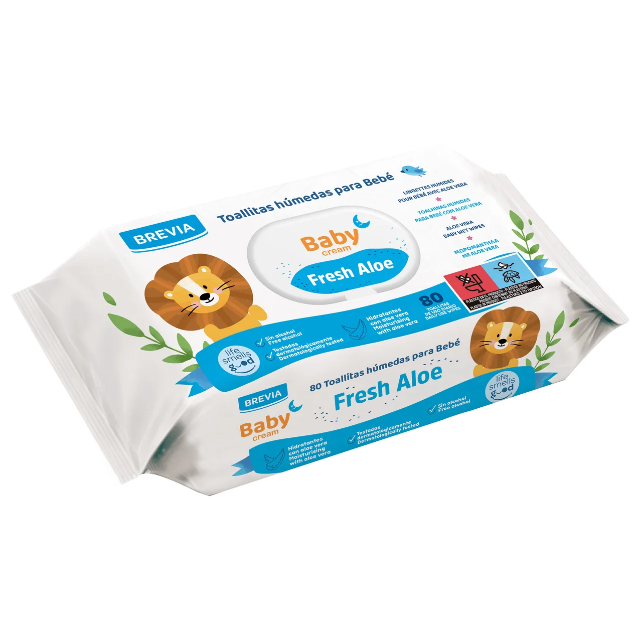 Fresh aloe Toallitas húmedas para bebé con aloe vera 80 uds.