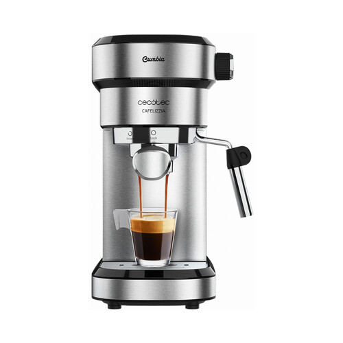 Cafetera espresso CECOTEC Cafelizzia 790 steel, presión 20 bar, capacidad 1,2 L, calienta tazas.