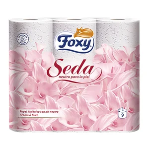 FOXY Seda Papel higiénico con ph neutro y aroma a talco 9 rollos