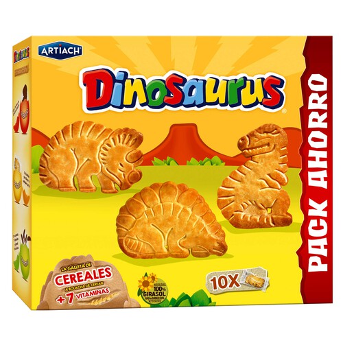 DINOSAURUS Galleta de cereales con forma de dinosaurios 411 g.