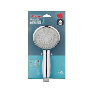 Imagen de Alcachofa de ducha con luz Led, 1 función, PRODUCTO ALCAMPO.