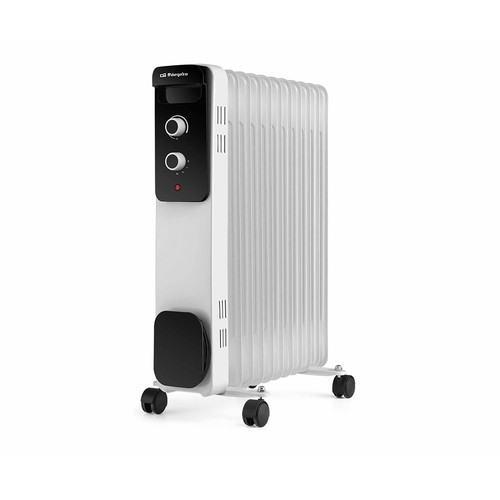 Radiador de aceite ORBEGOZO RO 2520, potencia max: 2500W, 11 elementos, termostato.