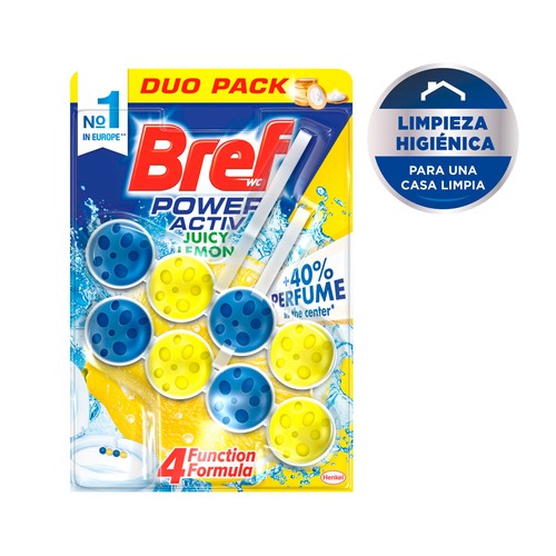 BREF Colgador WC Power Active Limón Duplo BREF 2 uds. x 50 g.