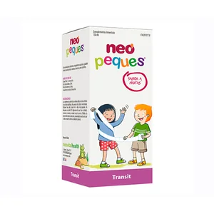 NEO PEQUES Transit Complemento alimenticio sabor a frutas, que ayuda y favorece el transito intestinal 150 ml.