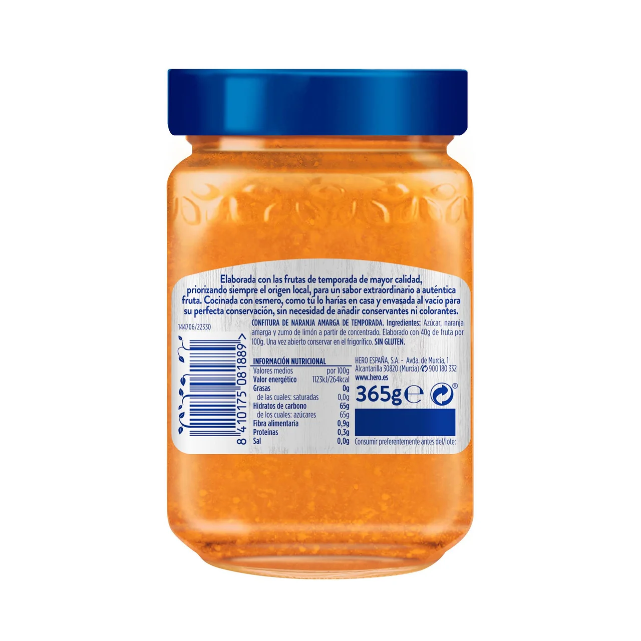 Confitura naranja amarga 365 g.