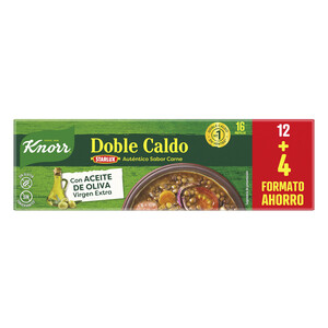 Imagen de KNORR Caldo de carne doble caja de 16 uds.  160 g.