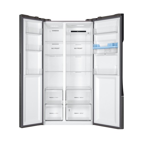 Frigorífico americano 177,5cm HAIER HSR3918EWPG, NO FROST, dispensador de agua, clasificación energética: E, H: 177,5cm, A: 90,8cm, F: 64,7cm, capacidad total: 521L.