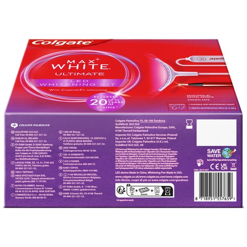 COLGATE Max white ultimate Kit de blanqueamiento dental.