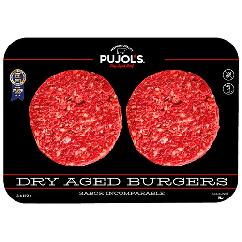 PUJOL´S Burger meat de vaca gallega madurada (+ 30 días) 2 x 150 g.