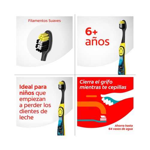 COLGATE Cepillo dental infantil, con filamentos suaves y limpiador de lengua COLGATE 2 uds.