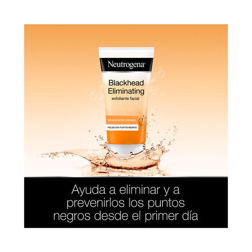 NEUTRÓGENA Exfoliante facial con ácido Salicílico purificante, para pieles con puntos negros NEUTRÓGENA Blackhead eliminating 150 ml.