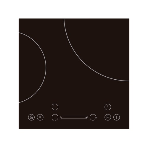 Placa inducción NEW POL NW3IND.K2, 3 zonas de cocción, zona grande de 29cm, potencia: 7200w, programable por zona, control táctil, A: 59,4cm