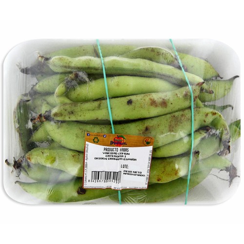 Habas, bandeja 500 g.
