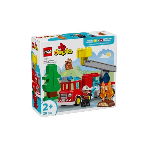 LEGO DUPLO Town 10473 Camión de Bomberos con Manguera y Bomberos.