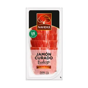 NAVIDUL Jamón curado de bodega, sin gluten y cortado en finas lonchas NAVIDUL 50 g.