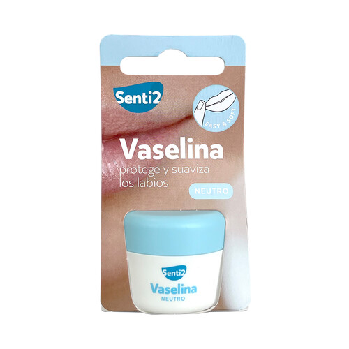 SENTI2 Vaselina protectora y suavizante de labios, sabor neutro SENTI2 20 ml.