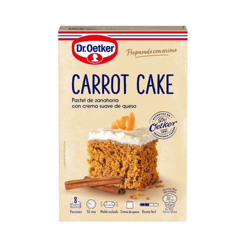DR. OETKER Preparado de pastel de zanahoria con crema de queso DR. OETKER 315 g.