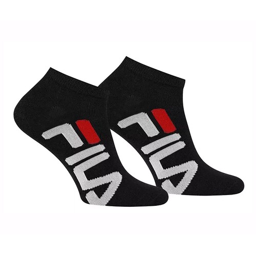 Pack 2 calcetines tobilleros FILA, color negro, talla 43/46