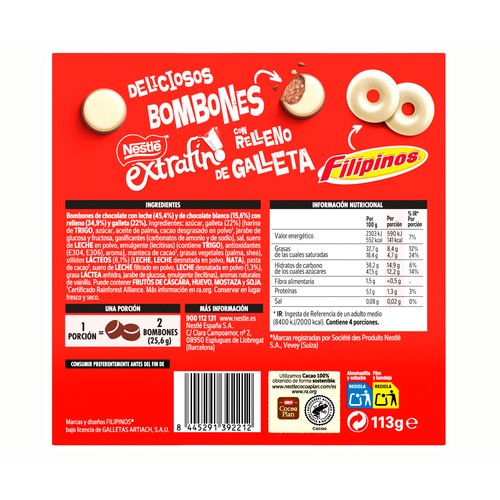 NESTLÉ Bombones Filipinos extrafino 113 g.