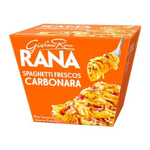 RANA Spaguettis frescos con salsa carbonara, listos en 5 minutos 357 g.