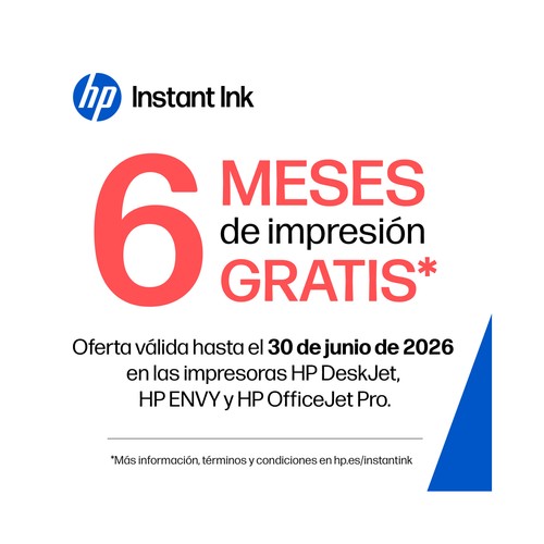 Impresora multifunción HP Envy 6130e. 6 meses gratis Instant Ink. Consulta condiciones.