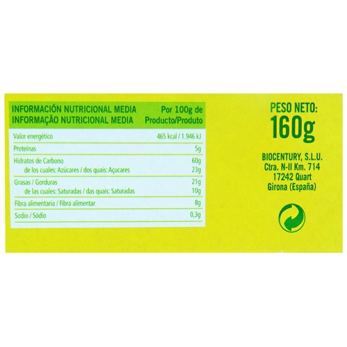 BICENTURY Galletas Devoragrasa Sabor Yogur de Limón BICENTURY 168 g.