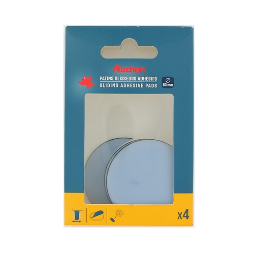 Patín adhesivo deslizante de 60 mm, 4 unidades, ALCAMPO.