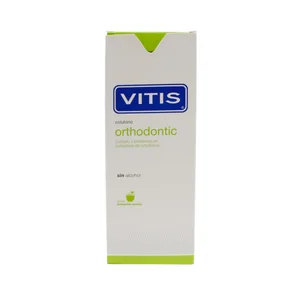 VITIS Colutorio para ortodoncia, sin alcohol y con sabor a manzana 500 ml.