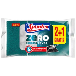 SPONTEX Estropajos no rayan zERO SUCIEDAD spontex 2 + 1 UDS.