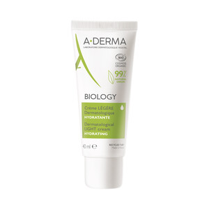 Imagen de A.DERMA Biology Crema facial hidratante ligera, para pieles frágiles de nomal a mixta 40 ml.
